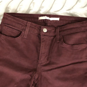 Joe's Jeans the Skinny Fit in Burgundy W 28